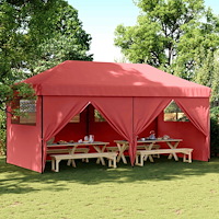 vidaXL Partytält Vinröd 292 x 580 x 315 cm Oxford Tyg