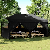 vidaXL Partytält Svart 292 x 580 x 315 cm Oxford Tyg