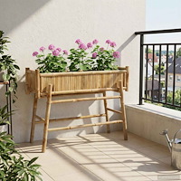 vidaXL Trädgårdsplanta med hållare Naturfärg 100 x 38 x 74 cm Bambus