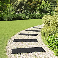 vidaXL Stepping Stone 6 pcs Svart 60,5 x 25 x 2 cm Gummi