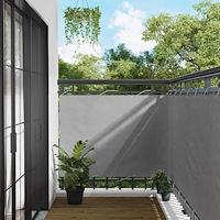 vidaXL Balkong Skärm Ljusgrå 110 x 1000 cm Oxford Tyg