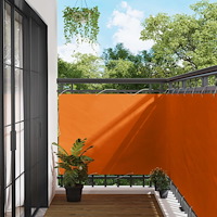 vidaXL Balkong Skärm Orange 120 x 200 cm PU-belagt oxford alu