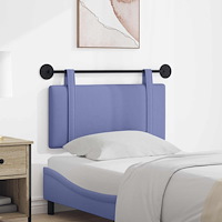 vidaXL Hängande Huvudgavel Väggmonterad Jeansblå 100 x 55 x 5 cm tyg