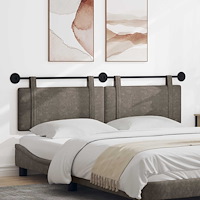 vidaXL Hängande Huvudgavel Väggmonterad Grå 170 x 55 x 5 cm Antik PU