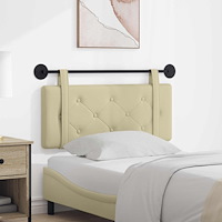 vidaXL Hängande Huvudgavel Väggmonterad Kräm 100 cm Konstläder