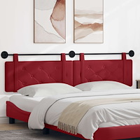 vidaXL Hängande Huvudgavel Vinröd 210 x 55 x 5 cm Konstläder