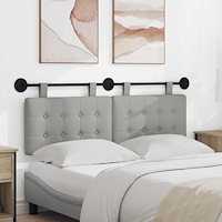 vidaXL Hängande Huvudgavel Moln Grå tyg