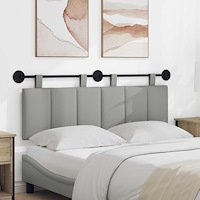 vidaXL Hängande Huvudgavel Väggmonterad Moln Grå 150 x 55 x 5 cm tyg