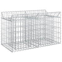 vidaXL Gabion upphöjd säng Silver 100 x 50 x 60 cm Galvaniserat Stål