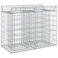 vidaXL Gabion upphöjd säng Silver 100 x 50 x 80 cm Galvaniserat Stål