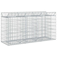 vidaXL Gabion upphöjd säng Silver 150 x 50 x 80 cm Galvaniserat Stål