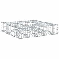 vidaXL Gabion upphöjd säng Silver 100 x 100 x 20 cm Galvaniserat Stål