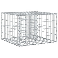 vidaXL Gabion upphöjd säng Silver 60 x 60 x 40 cm Galvaniserat Stål