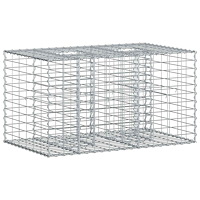 vidaXL Gabion upphöjd säng Silver 100 x 60 x 55 cm Galvaniserat Stål