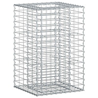 vidaXL Gabion upphöjd säng Silver 50 x 50 x 80 cm Galvaniserat Stål