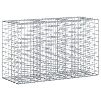 vidaXL Gabion upphöjd säng Silver 130 x 50 x 80 cm Galvaniserat Stål