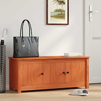 vidaXL Skoskåp VaxBrun 110 x 38 x 45,5 cm Massivt furu