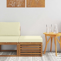 vidaXL Utomhuspall Massivt Akaciaträ Naturfärg