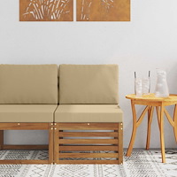 vidaXL Utomhus Mellansoffa Massivt Akaciaträ Naturfärg