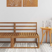 vidaXL Utomhus Mellansoffa Massivt Akaciaträ Naturfärg 79 x 83 x 73 cm