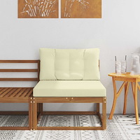 vidaXL Utomhus Mellansoffa Massivt Akaciaträ Naturfärg