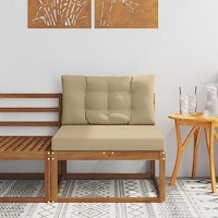 vidaXL Utomhus Mellansoffa Massivt Akaciaträ Naturfärg