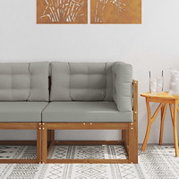 vidaXL Utomhus Hörnsoffa Massivt Akaciaträ Naturfärg