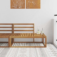 vidaXL Utomhus modulsoffa Naturfärg 115 x 83 x 73 cm Massivt Akaciaträ