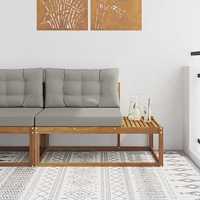 vidaXL Utomhus modulsoffa Naturfärg 115 x 83 x 73 cm Massivt Akaciaträ