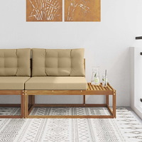 vidaXL Utomhus modulsoffa Naturfärg 115 x 83 x 73 cm Massivt Akaciaträ