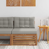 vidaXL Utomhus Mellansoffa Massivt Akaciaträ Naturfärg