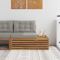 vidaXL Utomhus modulsoffa 3 Stycke Naturfärg 115 x 83 x 73 cm