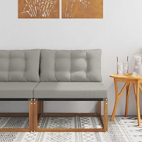 vidaXL Utomhus Mellansoffa Massivt Akaciaträ Naturfärg