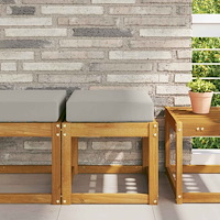 vidaXL Utomhus sitskudde Grå 40 x 40 x 8 cm 100% Polyester