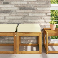 vidaXL Utomhus sitskudde Kräm 40 x 40 x 8 cm 100% Polyester