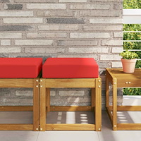 vidaXL Utomhus sitskudde Röd 40 x 40 x 8 cm 100% Polyester