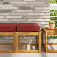 vidaXL Utomhus sitskudde Vinröd 40 x 40 x 8 cm 100% Polyester