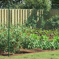 vidaXL Kedjelänk Stängsel Grön 2 x 10 m Stål