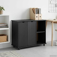 vidaXL Rullande skåp med hjul Grå 100 x 39 x 65,5 cm Massiv furu