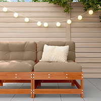 vidaXL Trädgård Mittensoffa Massivt furu VaxBrun 62 x 62 x 70,5 cm