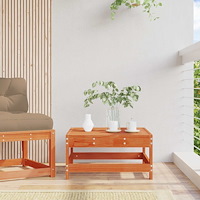 vidaXL Trädgårdsfotpall Massivt furu VaxBrun 62 x 62 x 32 cm