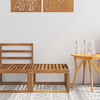 vidaXL Utomhuspall Massivt Akaciaträ Naturfärg 59 x 59 x 37 cm