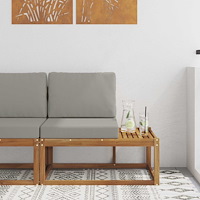 vidaXL Modulsoffa utomhus Naturfärg 91 x 63 x 73 cm Massivt Akaciaträ