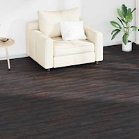 vidaXL Golvplankor 36 pcs Mörkbrun 5,02 m² PVC