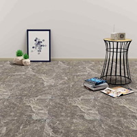 vidaXL Golvplankor 55 pcs Svart 5,11 m² PVC