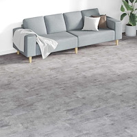 vidaXL Golvplankor 18 pcs Cement Brun 5,26 m² PVC