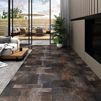 vidaXL Golvplank 55 pcs Brun 5,11 m² PVC