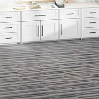 vidaXL Golvplankor 18 pcs Randig Grå 2,51 m² PVC