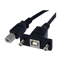 StarTech.com StarTech.com 1 ft Panel Mount USB Cable B to B - F/M - USB cable - USB Type B (F) to USB Type B (M) - USB 2.0 - 1 ft - m...