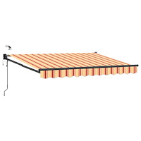 vidaXL Elektrisk Retraktabel Markis Flerfärgsdesign 3 x 2,5 m